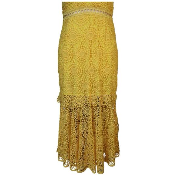 Saylor Leilani Lace Midi In Yellow Women’s Size XS - Picture 5 of 14